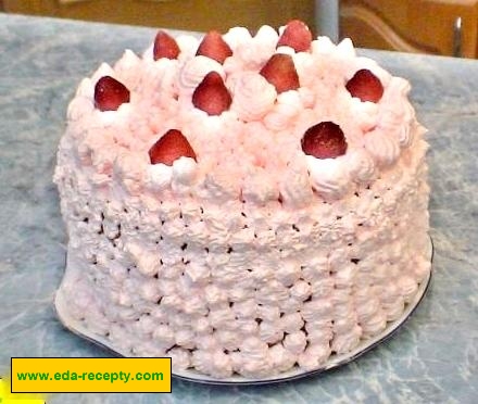 Рецепт бисквитный торт с безе Розовая фантазия