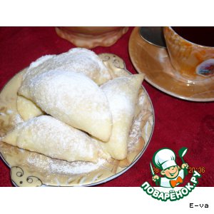Рецепт песочное пирожное 'Багратион' с начинкой из рубленых орехов и безе