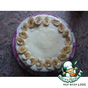 Рецепт бисквит с бананово-сметанным кремом