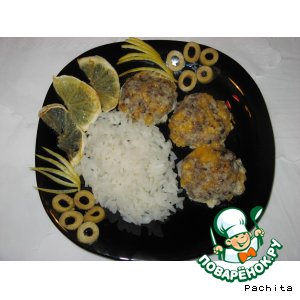 Рецепт кальмаро-грибные биточки с сыром