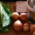 Рецепт суп с карамелизированным луком, перловкой и листовой капустой (или латуком)
