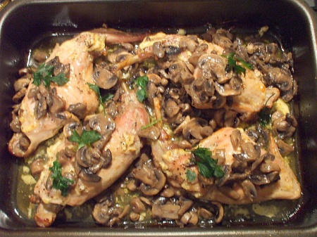 Рецепт кролика с грибами