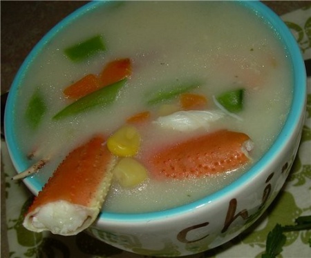 Рецепт кукурузно-крабового супа