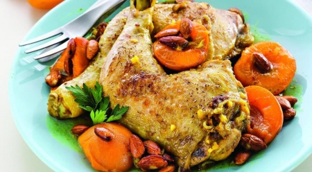 Рецепт курицы с абрикосами и кускусом