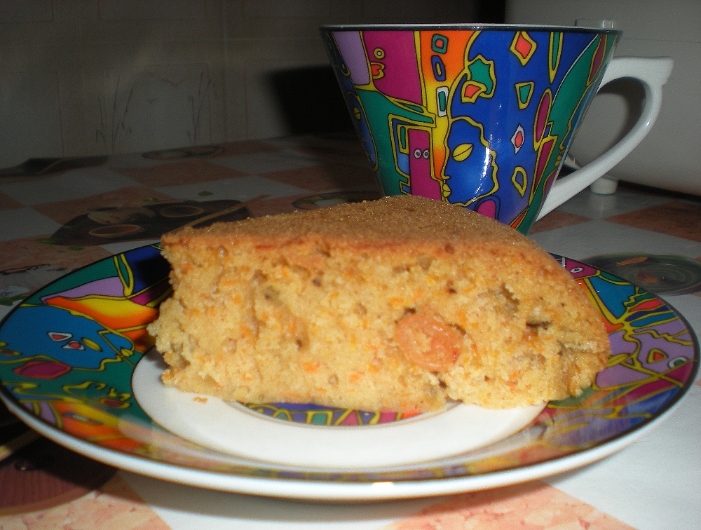 Морковный пирог - рецепт в мультиварке