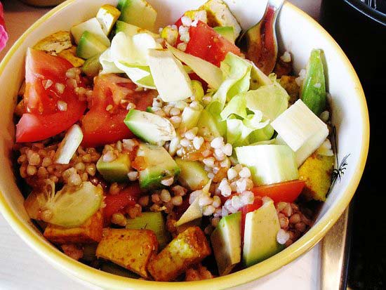 Рецепт салата с гречкой на зиму