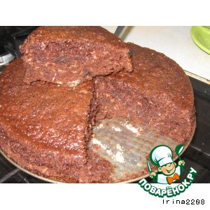 Рецепт пирог 'Кокосовый шоколад на кипятке'