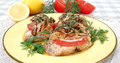 Рецепт ы Блюда из рыбы и морепродуктов : Скумбрия под винным соусом