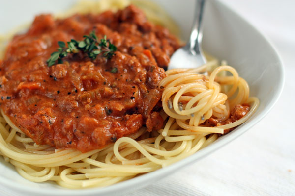 Рецепт спагетти болоньезе