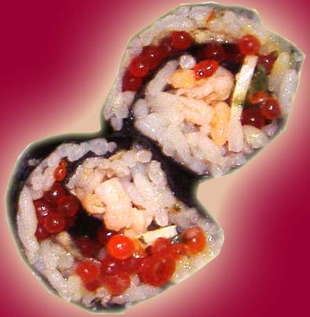Рецепт суши с креветками и икрой (ролл инсайд)