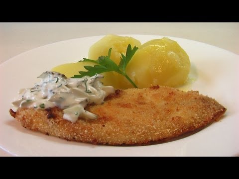 Филе белой рыбы запеченой в сухарях видео рецепт