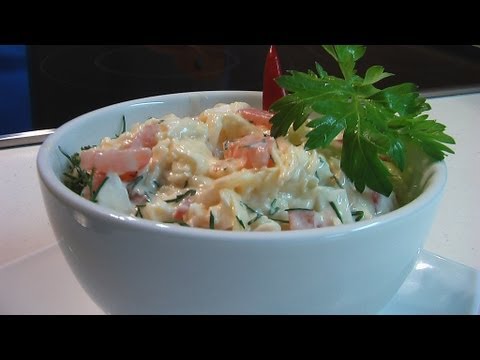 Сырный салат видео рецепт