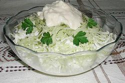 Рецепт капустный салат с яичной заправкой
