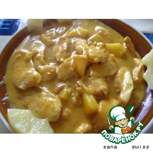 Рецепт курочка 'Curry' с ананасом