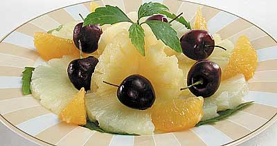 Рецепт ы Десерты разные : Десерт из ананаса с мандаринами