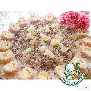 Рецепт творожный торт под 'шапочкой' из безе с капучино