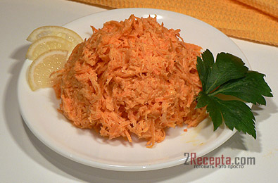 Рецепт салат Морковь с чесноком