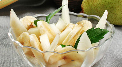 Рецепт ы Десерты разные : Салат из дыни, груш и банана