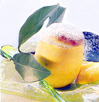 Рецепт суфле лимонное во фрукте