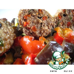 Рецепт турецкие котлетки 'Kefte' с овощным гарниром