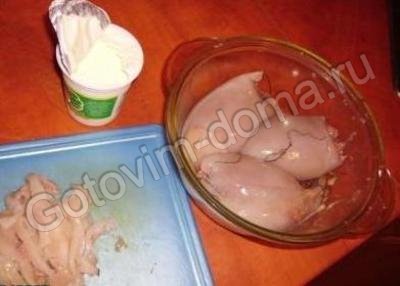 Рецепт кальмары фаршированные курицей и грибами