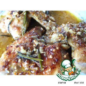 Рецепт куриные крылышки в чесночно - пивном соусе