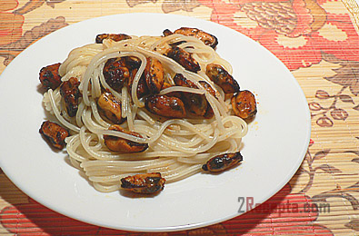 Рецепт спагетти с мидиями