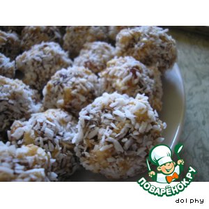 Рецепт заварное печенье с финиками, орехами и воздушным рисом (без выпечки)