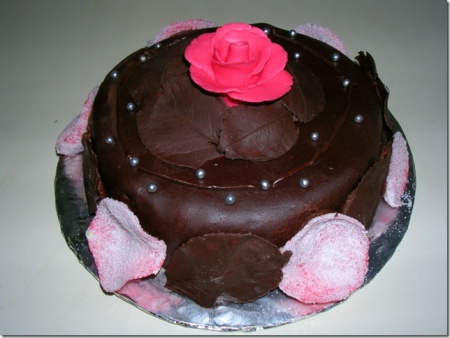 Рецепт розово-шоколадного торта