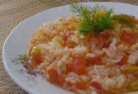Рецепт рыбно-томатного риса