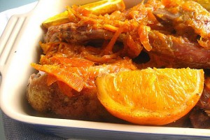 Рецепт - Новогодняя утка в апельсиновом соусе