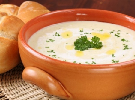 Рецепт супа-пюре из фасоли с чесноком