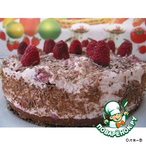 Рецепт малиново-шоколадный торт-суфле