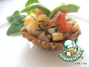 Рецепт тарталетки с морепродуктами 'Васаби'