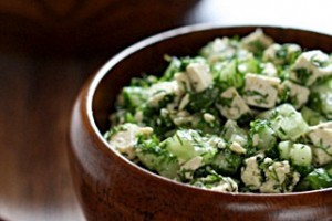 Рецепт салат из тофу с огурцами