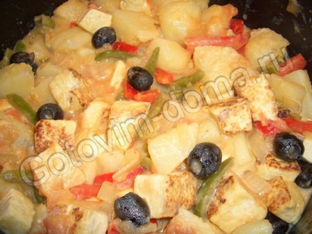 Рецепт тофу с овощами