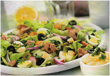 Рецепт цветной салат с тунцом