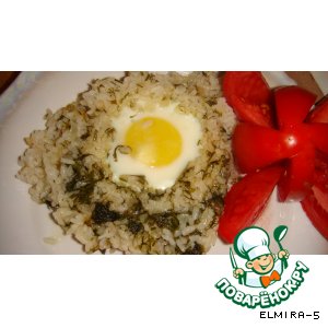 Рецепт яичница с рисом